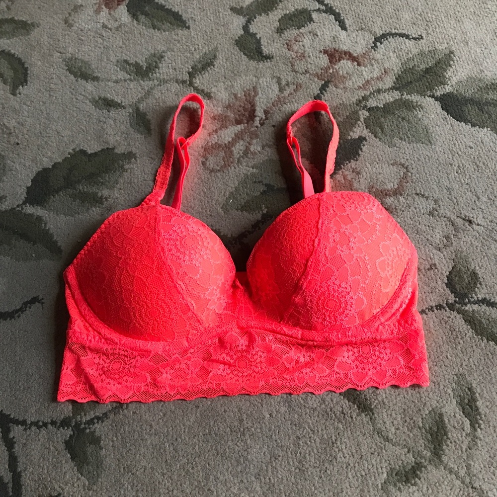 Neon orange vs pink bra